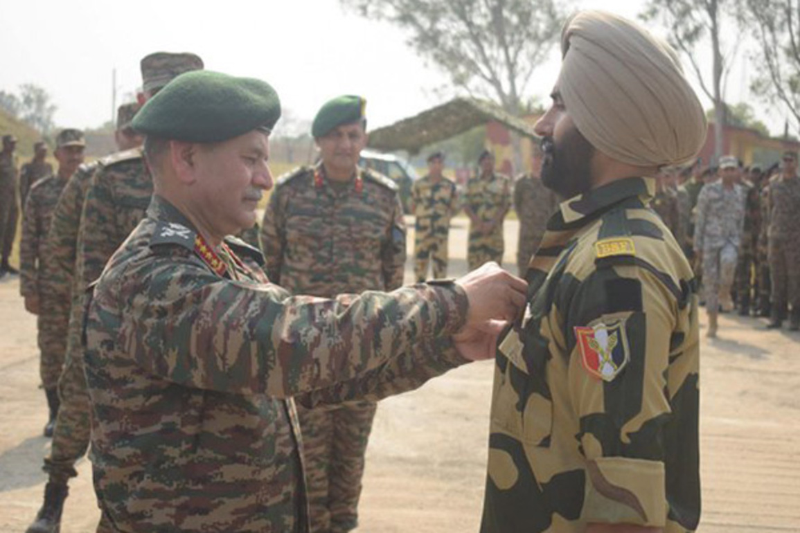 Army Chief Gen Upendra Dwivedi felicitates BSF Jawan for his role in Operation Sindoor