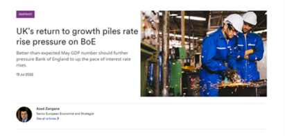 UK's return to growth piles rate rise pressure on BoE