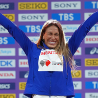(SP)JAPAN-TOKYO-ATHLETICS-WORLD ATHLETICS CHAMPIONSHIPS-WOMEN'S DISCUS THROW-AWARDING CEREMONY