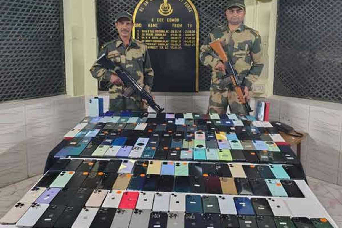 Tripura: BSF troops recover 187 mobile phones worth Rs 42 lakh