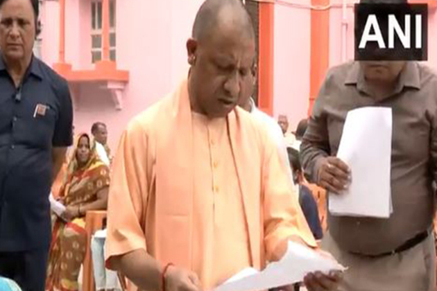 Uttar Pradesh CM Yogi Adityanath holds Janta Darshan at Gorakhnath Temple