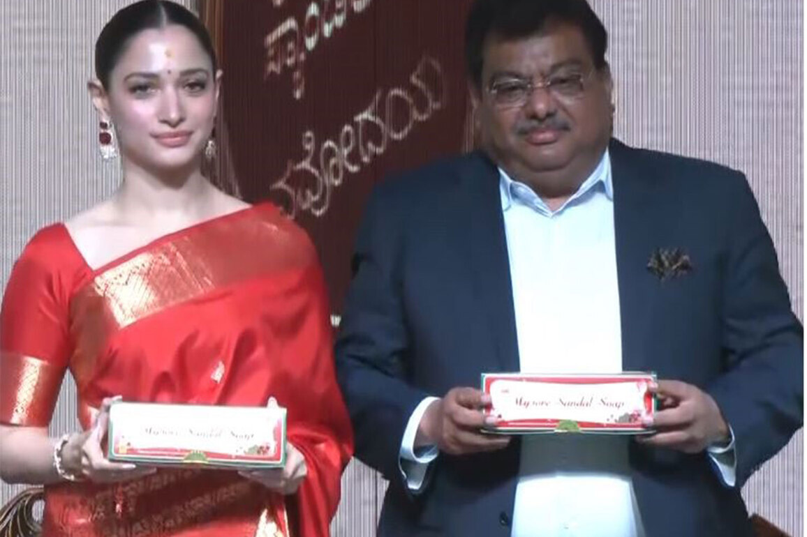 Tamannaah Bhatia begins her tenure as brand ambassador of KSDL, relaunches Mysore Sandal Soap