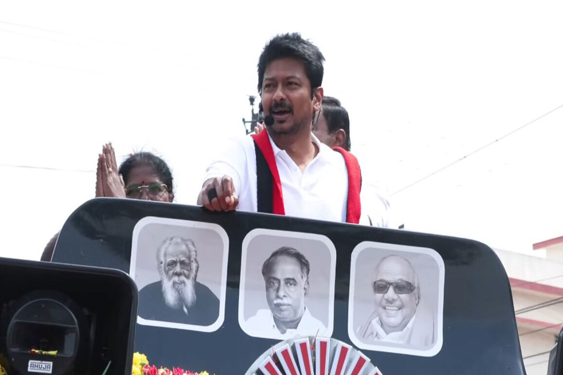 "Unshakable fortress of DMK": Udhayanidhi Stalin campaigns for DMK alliance candidates in Udumalaipet, Madathukulam