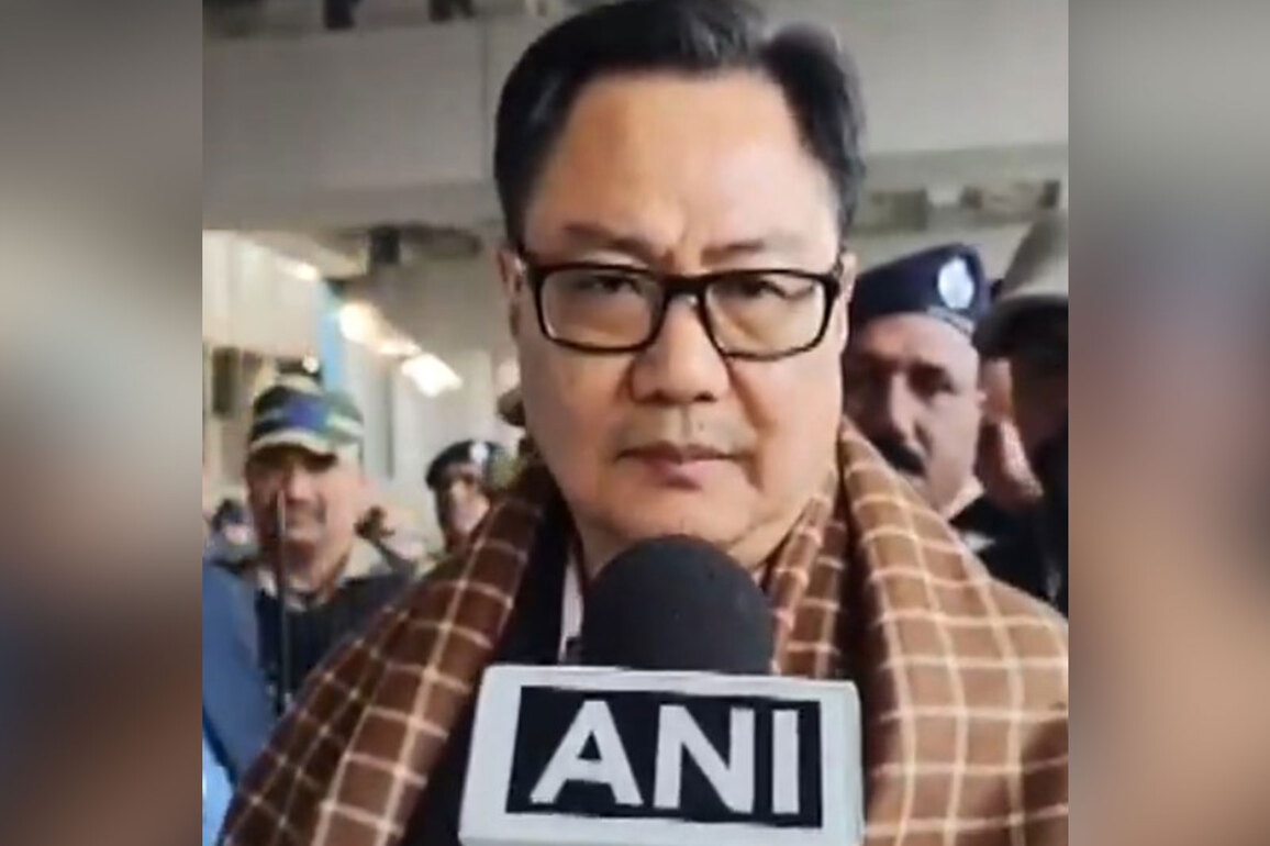 Union Minister Kiren Rijiju arrives in Lucknow, to participate in VB G RAM G act events