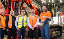 Terry Dean (left), Michael Forrest, Nathan Steiner, Shane Van de Velde and Nick Brown with the Pantera DP 1510i rig.