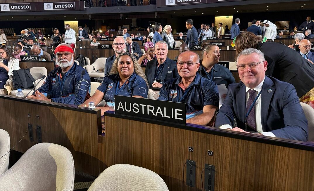 The federal environment minister and members of MAC at the UNESCO meeting in Paris