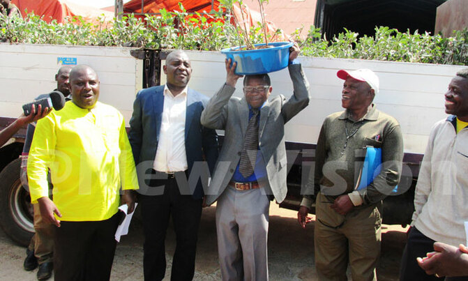 Kabale farmers receive apple seedlings Kabale farmers receive apple seedlings
