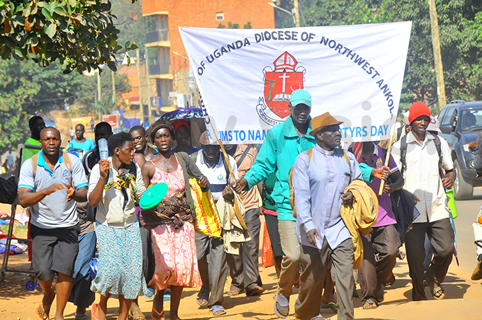 ilgrims from barara district arrive at the shrine in amugongo hoto by ilfred anya
