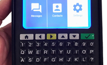  A full, hard-button QWERTY keyboard and large display screen make for easier message reading and response.