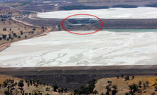 The northern and southern (forefront) tailings dams at Cadia