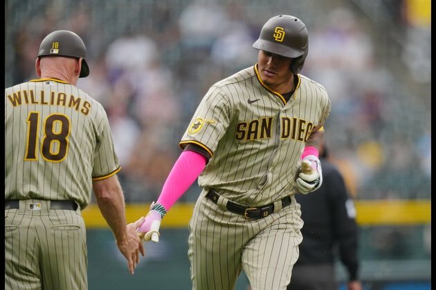 Padres sock five homers in victory over Rockies