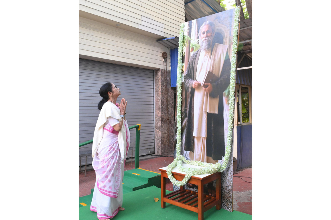 Former WB CM Mamata Banerjee holds Rabindra Jayanti at her residence, alleges celebration restrictions