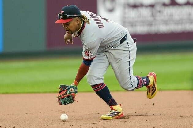 Guardians 3B Jose Ramirez exits with sprained wrist