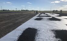 The hardstand being created for the Hughenden temporary intermodal facility.