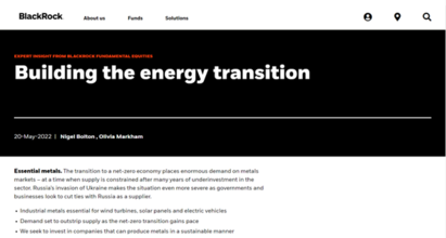 Metals market critical to net-zero