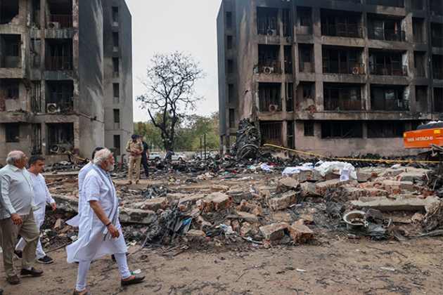 "Scene of devastation saddening": PM Modi after visit to airplane crash site in Ahmedabad