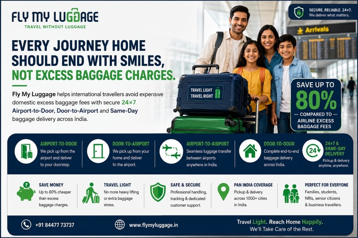 #Fly My Luggage Redefines Airport Baggage Experience, Helping International Travellers Save Big on Domestic Excess Baggage Charges