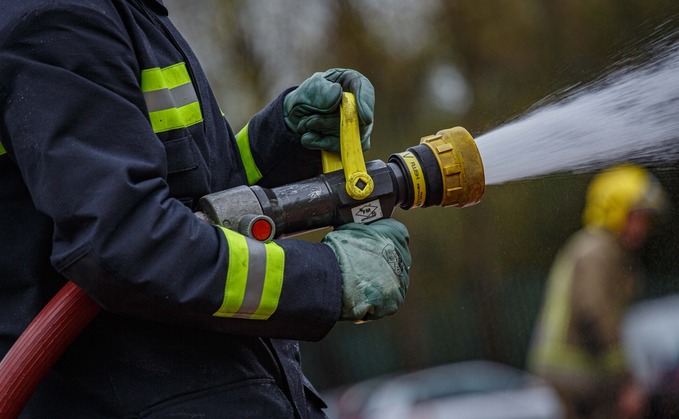 Devon and Somerset Fire and Rescue Service tackled the barn fire with the help of farming machinery