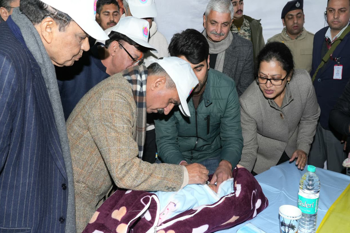 Himachal CM Sukhvinder Singh Sukhu launches pulse polio campaign at Kamla Nehru Hospital in Shimla