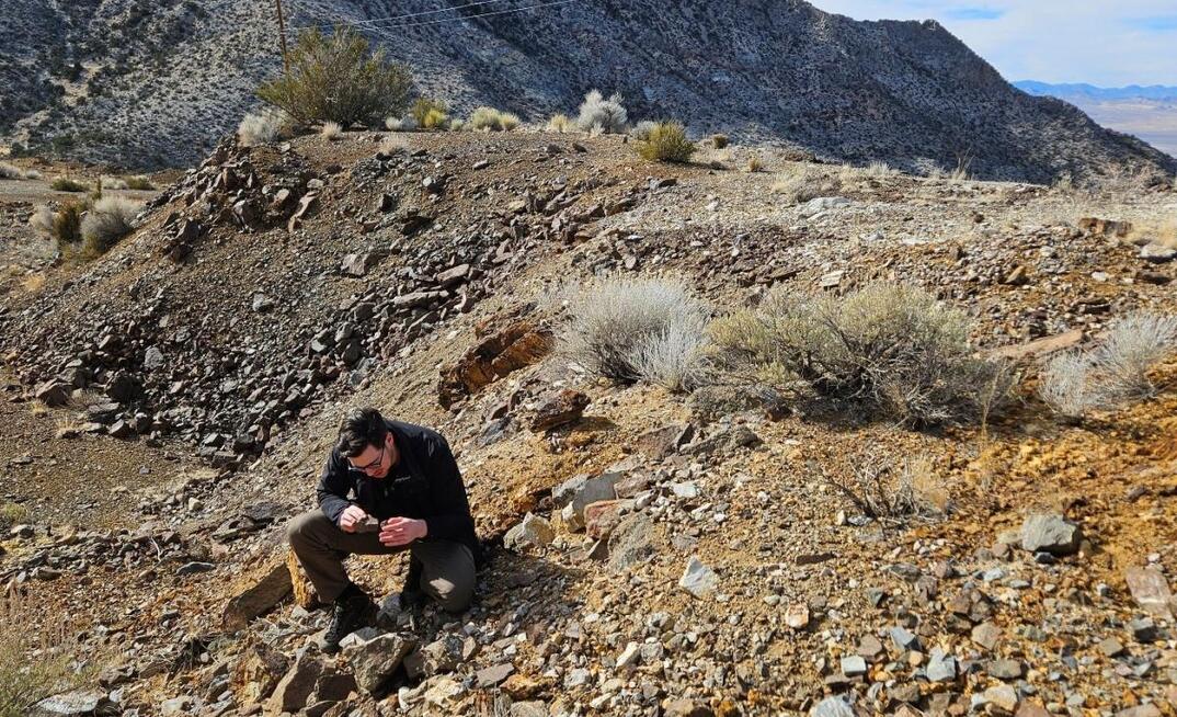 Guardian chief executive Oliver Friesen at Tempiute site.