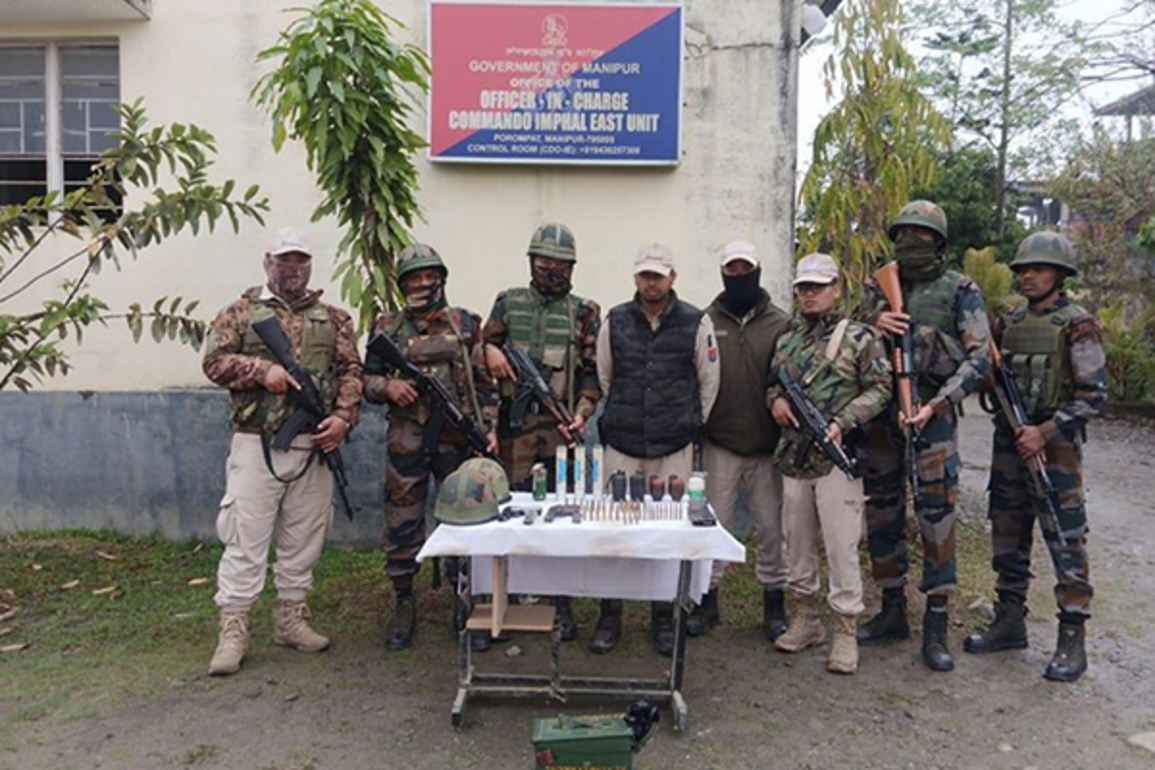 Security forces conduct operations in Manipur, recover arms and ammunition