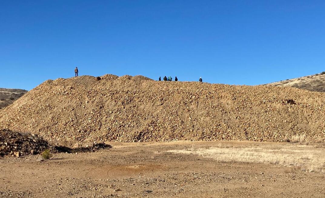 Mine waste at Copper Flat, New Mexico