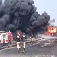 Fire engulfs oil tanker on NH-27 in Assam's Kokrajhar district