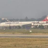 Turkish Airlines right engine catches fire after take-off from Kathmandu airport, lands in Kolkata
