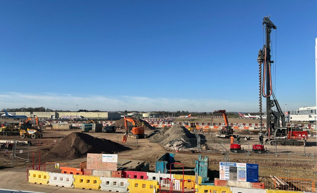 Bachy Soletanche has completed the foundation works for the Pier 6 extension at London Gatwick airport