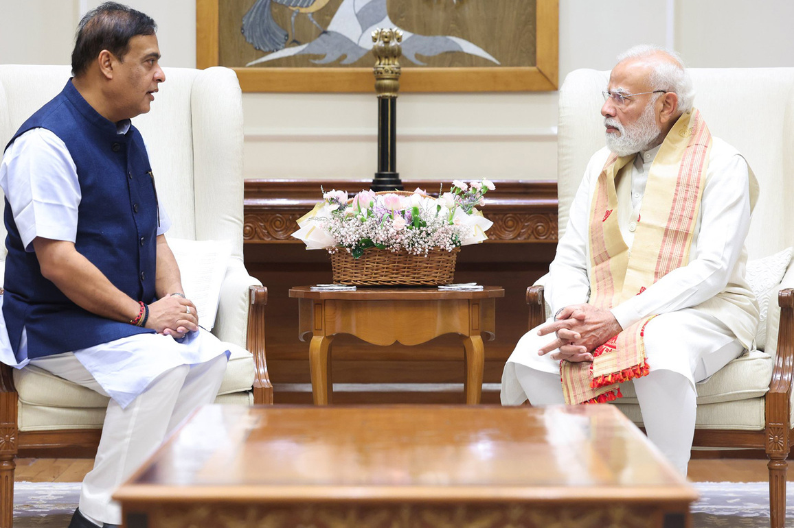 Assam CM Himanta Biswa Sarma meets PM Modi in New Delhi