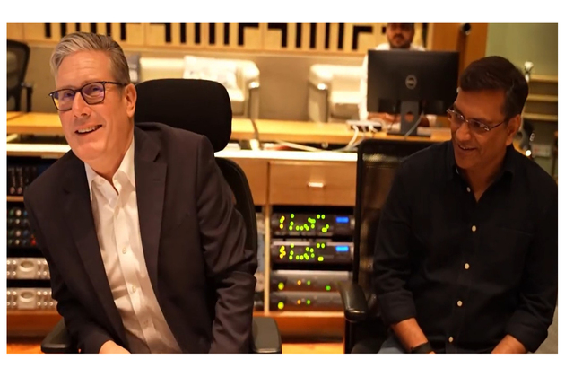 UK PM Keir Starmer enjoys Shah Rukh Khan's iconic track 'Tujhe Dekha To Ye Jana Sanam' at Yash Raj Films Studios