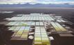 Evaporation ponds for lithium production in Chile's Atacama region 