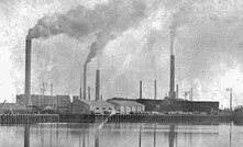 The Port Pirie lead smelters in the 1930s. Image courtesy State Library of South Australia.