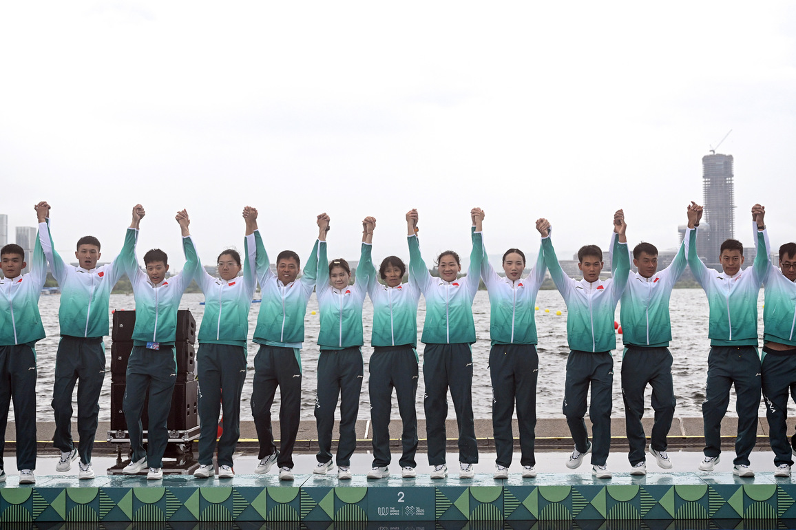 (SP)CHINA-CHENGDU-THE WORLD GAMES 2025-DRAGON BOAT-VICTORY CEREMONY (CN)