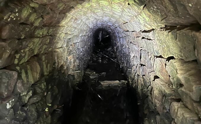 The cow had 'wandered' into a culvert and needed to be rescued. (New Mills Fire Station)