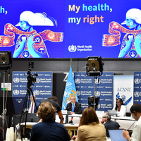 SWITZERLAND-GENEVA-WHO-PRESS BRIEFING-GAZA