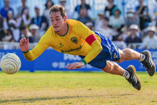 (SP)CHINA-CHENGDU-THE WORLD GAMES 2025-FISTBALL-MEN'S GOLD MEDAL MATCH-BRA VS GER (CN)