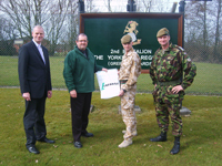 Lafarge and merchants give troops a hero's welcome