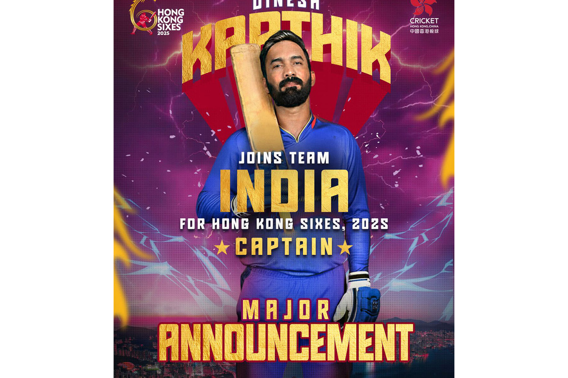 Dinesh Karthik appointed captain of Team India for Hong Kong Sixes 2025