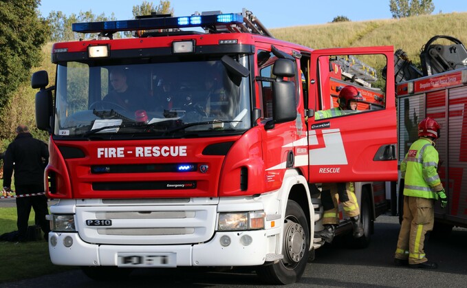 Shropshire Fire and Rescue Service attended a tractor fire in the Craven Arms area