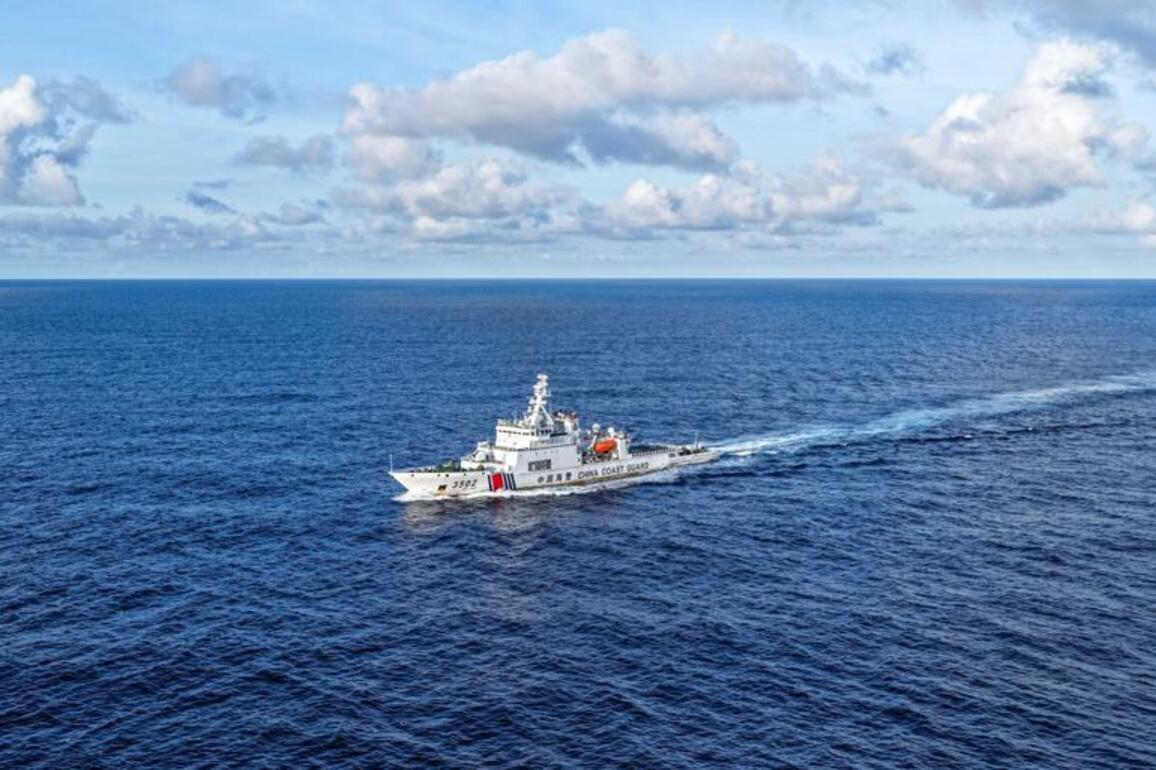 InPics | Law enforcers on China Coast Guard vessel Huangyan