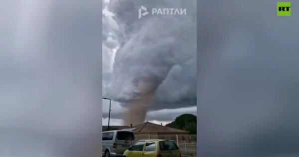 Rare tornado rips through southern France