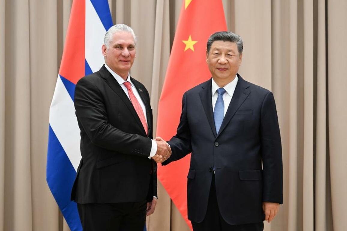 Xi meets Cuban President Miguel Diaz-Canel