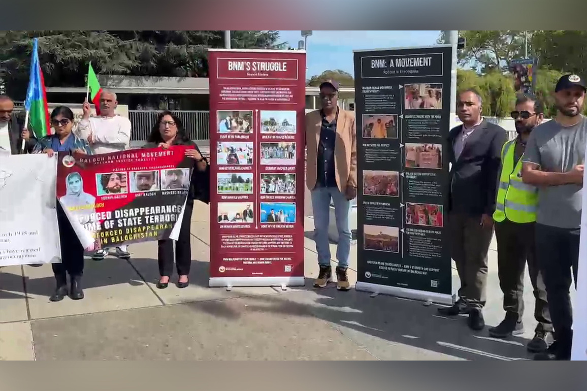 Activists hold protest in Geneva to spotlight human rights abuses in Balochistan