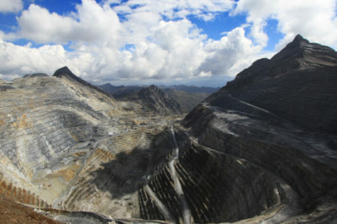 The Antamina copper mine in Peru