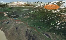  Three-dimensional image looking East at the Chachi Corridor and Enduro's exploration camp