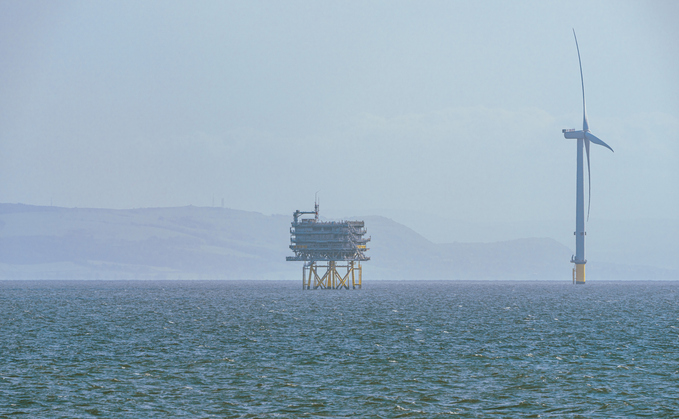 Oil rig and wind turbine, Irish Sea | Credit: iStock