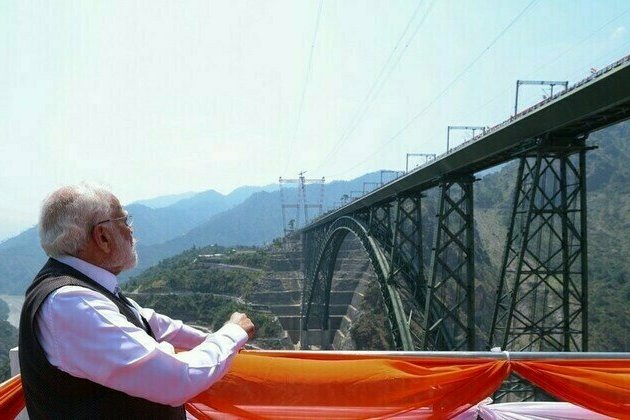Modi inaugurates worlds highest rail bridge in Kashmir 