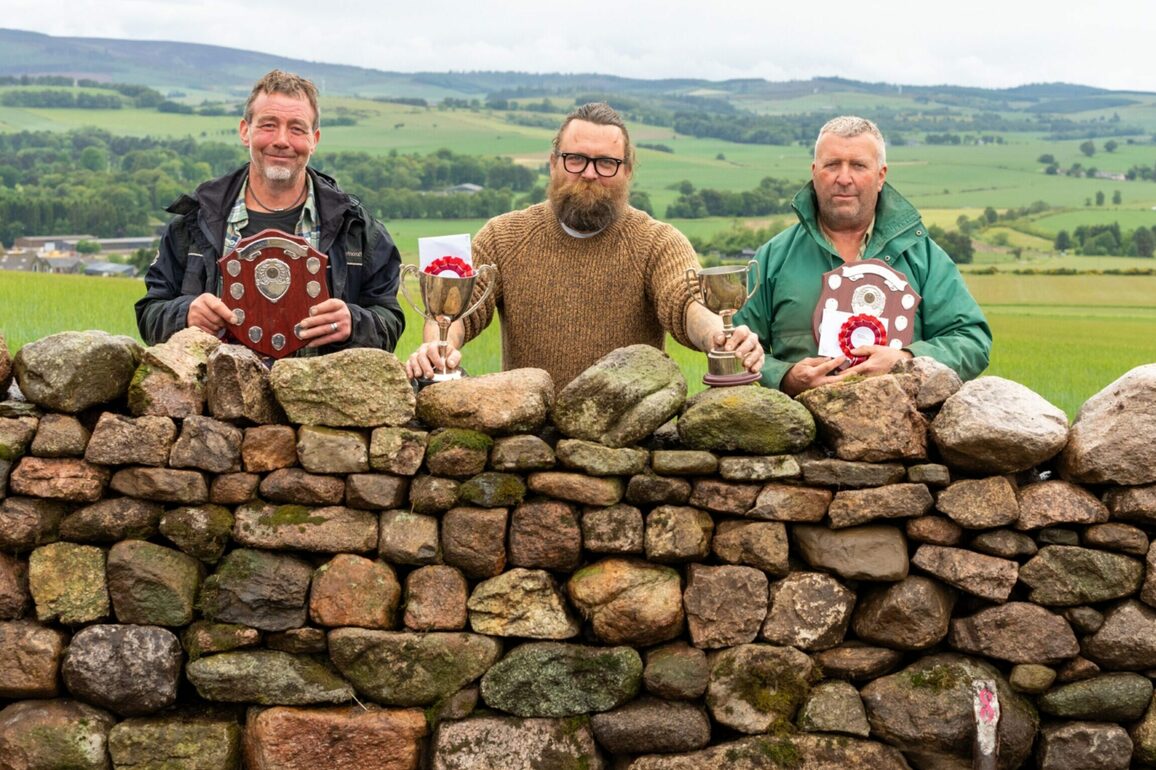 UK's top drystone 'wallers' go head-to-head on Aberdeenshire farm