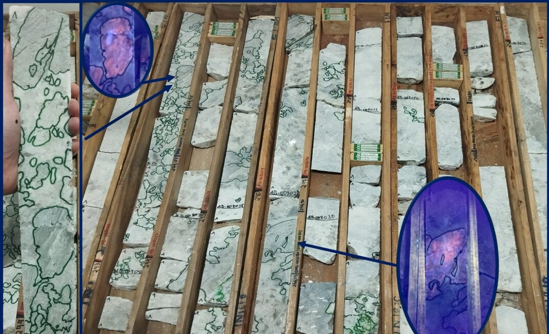 Núcleos de sondagem no projeto de lítio Neves da Atlas Lithium em MG/Divulgação